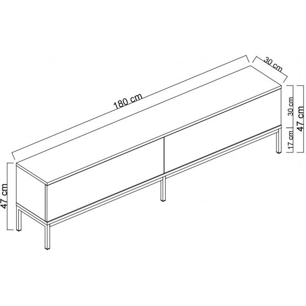 Lord TV-taso - Musta/valkoinen