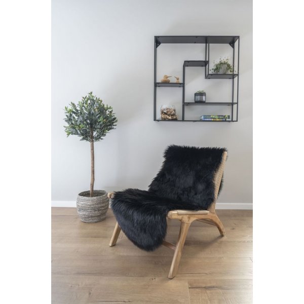 Lampaannahkajäljitelmä - Musta - 60x180 Lampaannahkajäljitelmä - Musta - 60x180