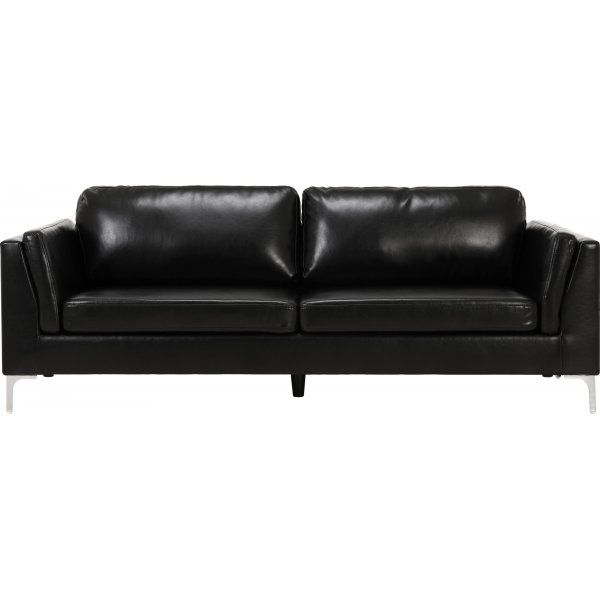 Sohva 3-istuttava musta PU - Cansas + Huonekalujen tahranpoistoaine
