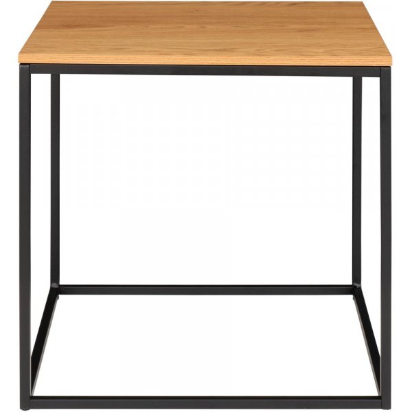 Valkoinen sivupöytä 45 x 45 cm - Musta/tammi jäljitelmä Valkoinen sivupöytä 45 x 45 cm - Musta/tammi jäljitelmä