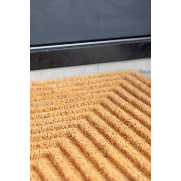 Jon-ovimatto 75 x 45 cm - musta/luonnollinen Jon-ovimatto 75 x 45 cm - musta/luonnollinen