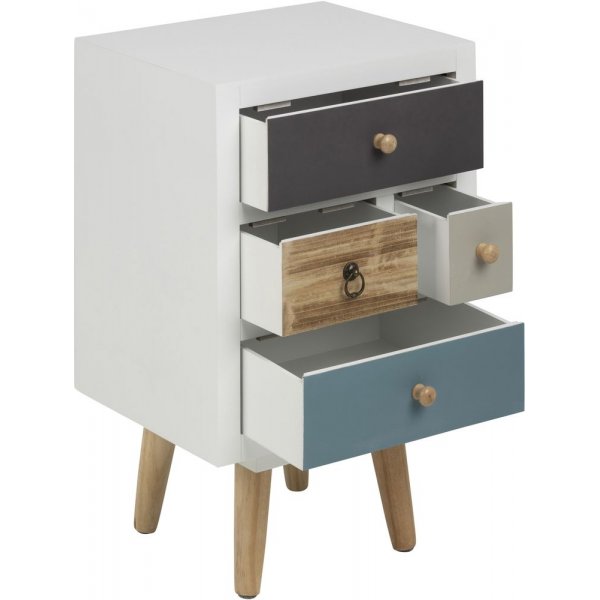 Thai-yöpöytä - Valkoinen/moniväri Thai-yöpöytä - Valkoinen/moniväri