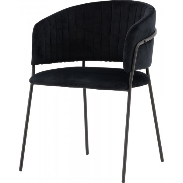 Selma ruokapöydän tuoli - Musta sametti Selma ruokapöydän tuoli - Musta sametti