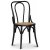 Yhdistetty taivutettu tuoli - musta/rottinki + Huonekalujen jalat
