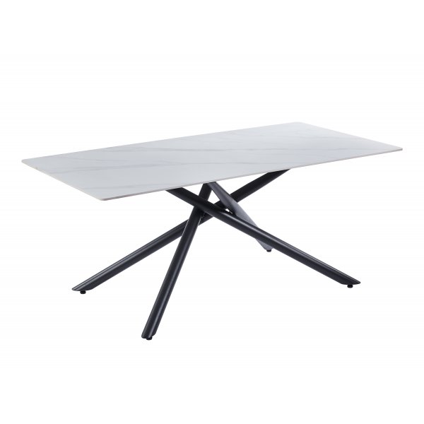 Jupiter-ruokapöytä sintratusta kivestä - 180x90 cm - Valkoinen marmori Jupiter-ruokapöytä sintratusta kivestä - 180x90 cm - Valkoinen marmori