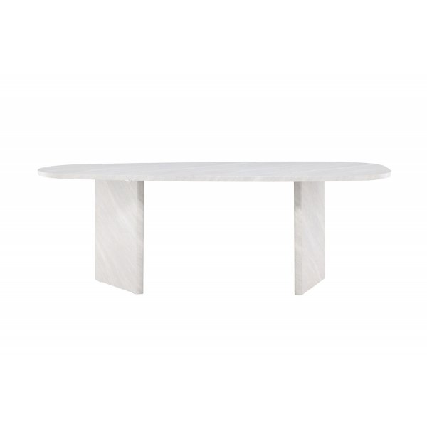 Grönvik ruokapöytä 220 x 100 cm - Valkoinen/harmaa marmori Grönvik ruokapöytä 220 x 100 cm - Valkoinen/harmaa marmori