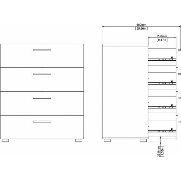 Pepe leve lipasto 4 laatikolla - tryffeli