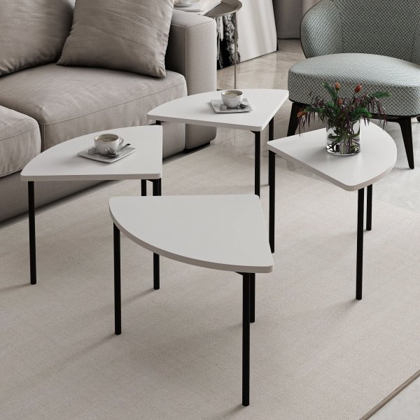 Emma sohvapöytä Ø90 cm - Valkoinen Emma sohvapöytä Ø90 cm - Valkoinen