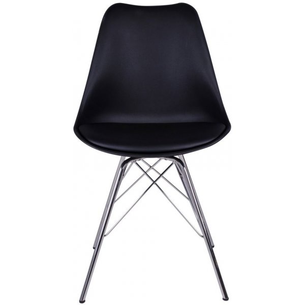 Oslon ruokapydn tuoli - musta/kromi