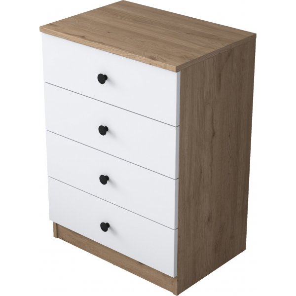 Muodikas lipasto L: 60 cm - Pähkinä/valkoinen Muodikas lipasto L: 60 cm - Pähkinä/valkoinen