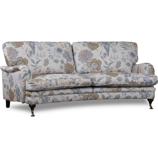 Spirit 3-istuttava kaareva Howard-sohva kukkakankaasta - Eden Parrot beige