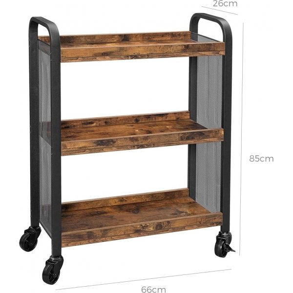 Teodora tarjoiluvaunu - Ruskea/musta Teodora tarjoiluvaunu - Ruskea/musta