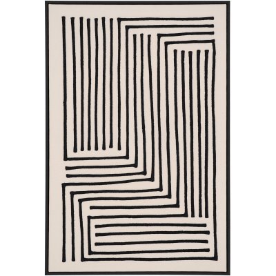 Lipari kangasmaalaus C 60 x 90 cm - Musta/Beige