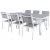 Virya ulkoruokailuryhm 6 Copacabana-tuolilla - harmaa/valkoinen