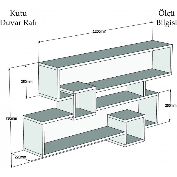 Karen seinähylly - pähkinä/valkoinen Karen seinähylly - pähkinä/valkoinen