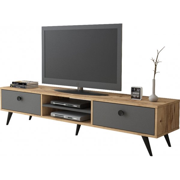 Vilamo mediapenkki - mänty/antrasiitti Vilamo mediapenkki - mänty/antrasiitti