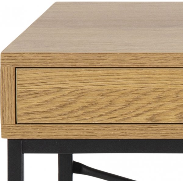 Seaford työpöytä 110 cm - tammi/musta Seaford työpöytä 110 cm - tammi/musta