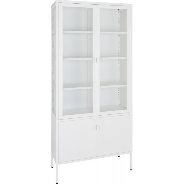 Brisbanen lasikaappi 80 x 35 x 180 cm - Valkoinen
