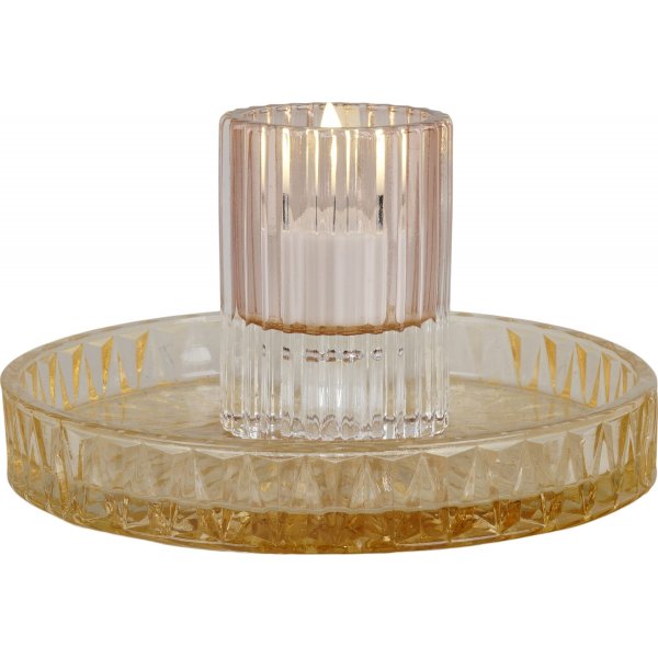 House Nordic kynttilänjalka 4 - Ruusu/meripihka House Nordic kynttilänjalka 4 - Ruusu/meripihka