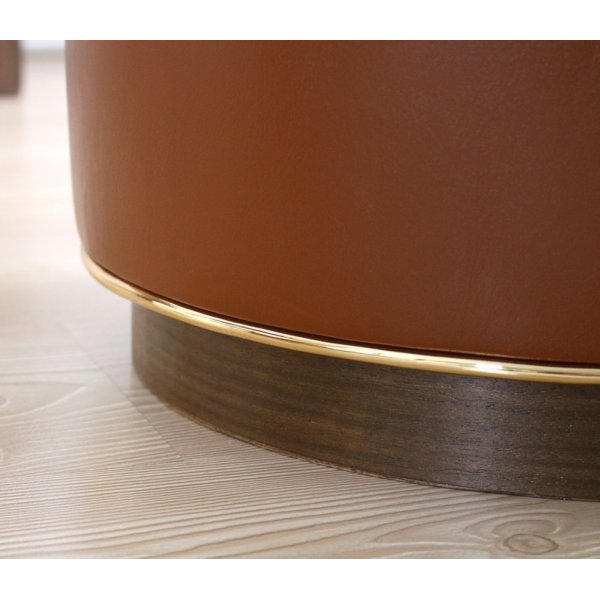 Milotte-pouf - tummanruskea