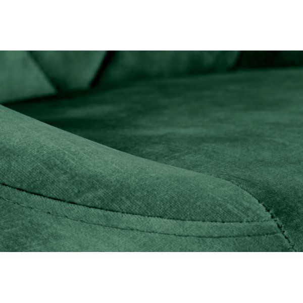 Baarituoli vihre�ll� verhoilulla ja mustalla jalalla