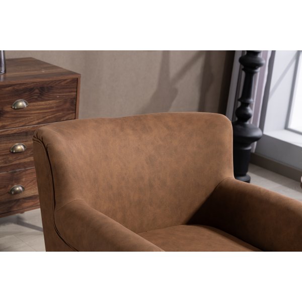 Norberg-nojatuoli ruskeana vintage-tyyliin Norberg-nojatuoli ruskeana vintage-tyyliin