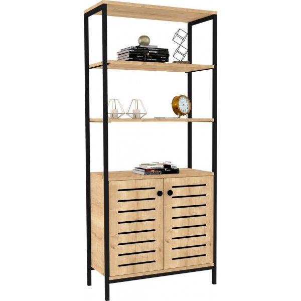 Mette kirjahylly - Sapphire tammi/musta