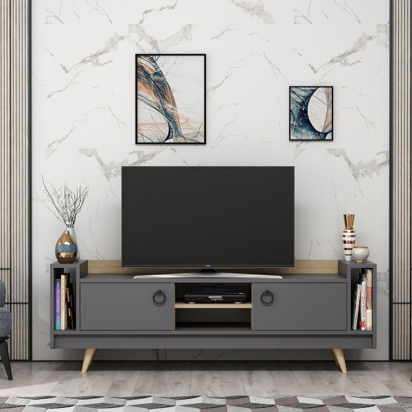 Tyler mediapenkki - antrasiitti/tammi