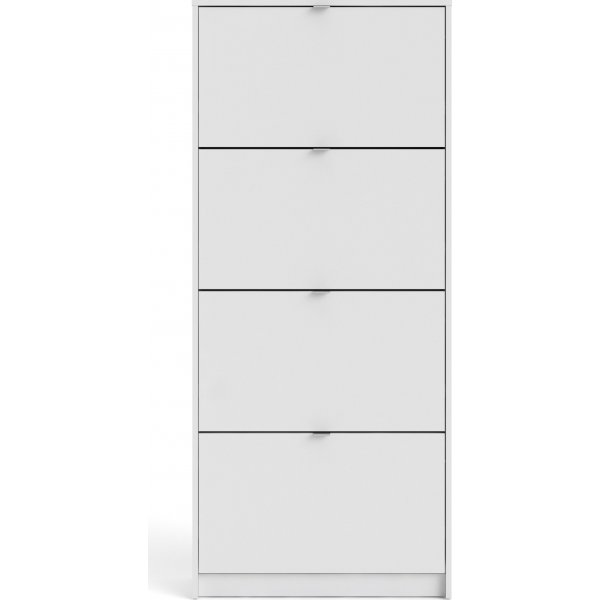 Kengät syvä kenkäkaappi 4 lokerolla - Valkoinen Kengät syvä kenkäkaappi 4 lokerolla - Valkoinen