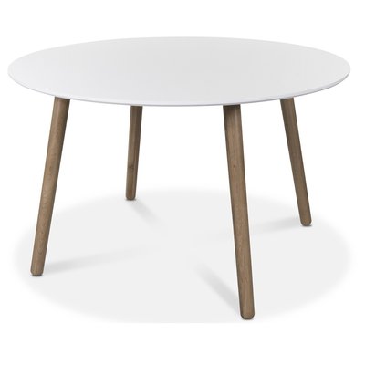 Pyöreä Rosvik-ruokapöytä 120 cm - Tammi/Valkoinen