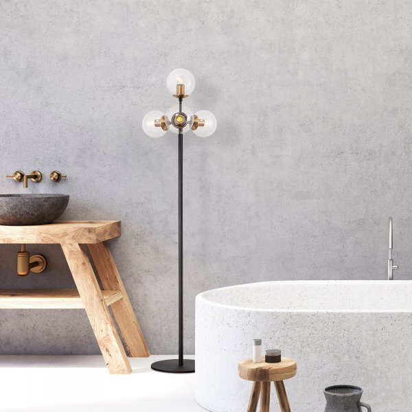 Akkan lattiavalaisin valmiina - Musta