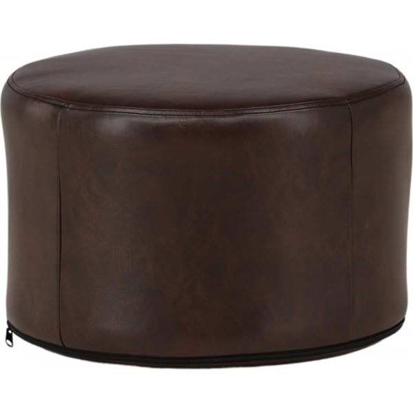 Eastport-pouf - ruskea PU