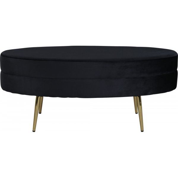 Rino pouf - Musta sametti Rino pouf - Musta sametti