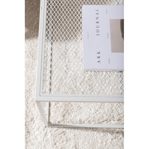 Netz sohvapöytä 80 x 80 cm - Valkoinen Netz sohvapöytä 80 x 80 cm - Valkoinen