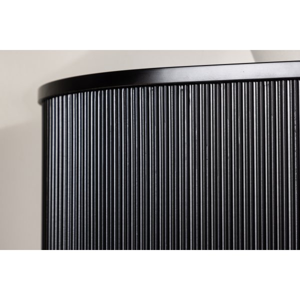 Seinlle ripustettava Loca-sivupyt 120 x 45 cm - Musta