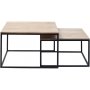 Melissa-pyt 75x75 | 65x65 cm - Puu/musta