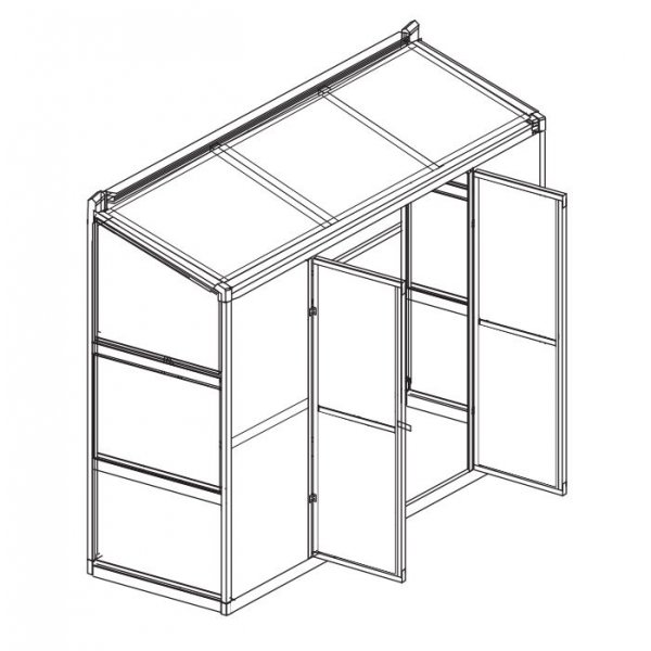 Sein�kasvihuone Atlas - 1,3 m�