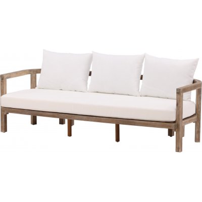 Erica 3-istuttava sohva - Valkoinen/ruskea