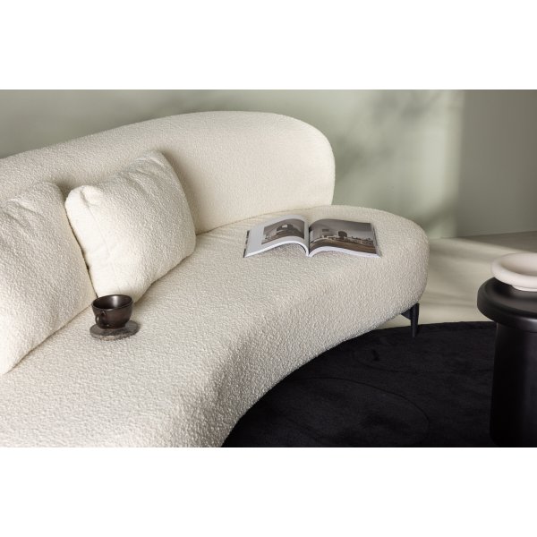 Luna 3-istuttava sohva - musta/valkoinen Luna 3-istuttava sohva - musta/valkoinen