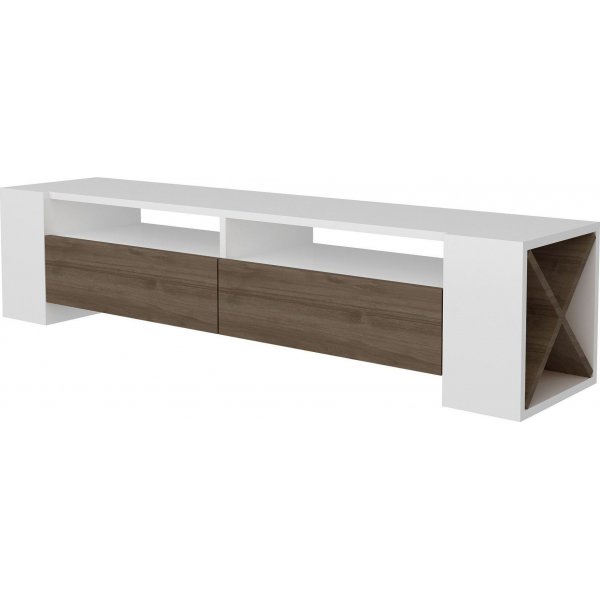 Soduko mediapenkki - Valkoinen/pähkinä Soduko mediapenkki - Valkoinen/pähkinä