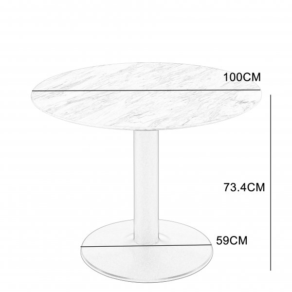Noah pyöreä ruokapöytä Ø100 cm - Pähkinäpuu Noah pyöreä ruokapöytä Ø100 cm - Pähkinäpuu