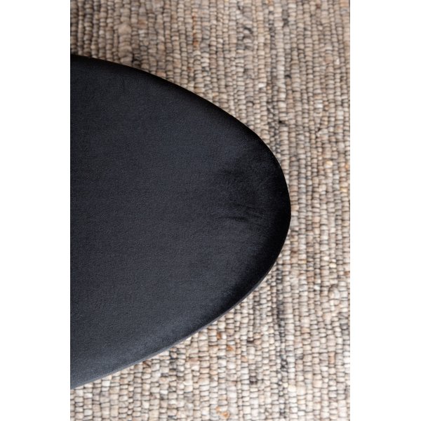 Rino pouf - Musta sametti Rino pouf - Musta sametti