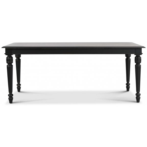 Paris-ruokailuryhm� 180 cm musta p�yt� + 6 kpl valkoista Gaston-ruokatuolia