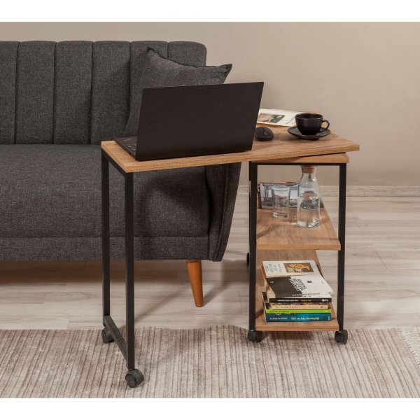 Melin sivupöytä 70 x 76 cm - Mänty/musta Melin sivupöytä 70 x 76 cm - Mänty/musta