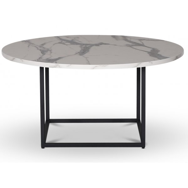 Sintorp py�re� sohvap�yt� �90 cm - Valkoinen marmori (Exclusive laminaatti) + Huonekalujen jalat