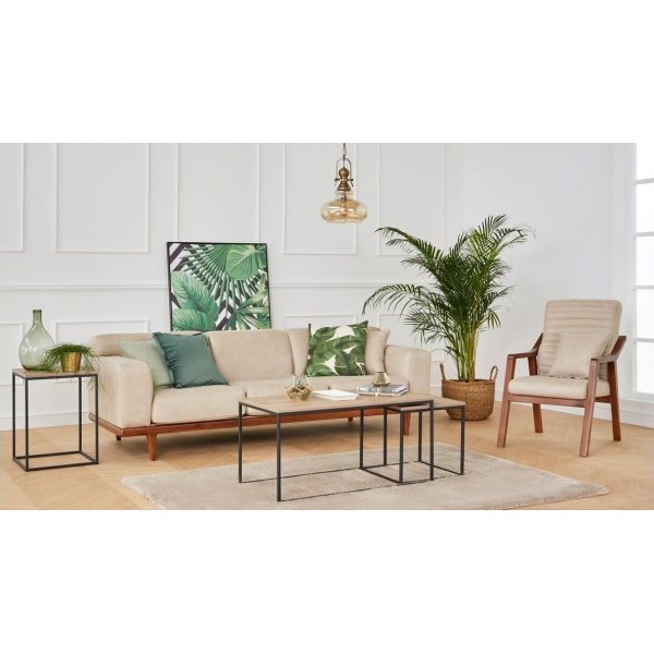 Atlantis sivupyt 45 x 45 cm - Phkin/musta