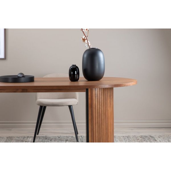 Bianca soikea ruokapöytä 200x90 cm - pähkinä Bianca soikea ruokapöytä 200x90 cm - pähkinä