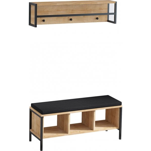 Shana aulakalusteet - tammi/musta Shana aulakalusteet - tammi/musta