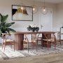 PiPi ruokailuryhm soikea ruokapyt 240 cm phkin + 6 Brandon ruokatuolia - Walnut