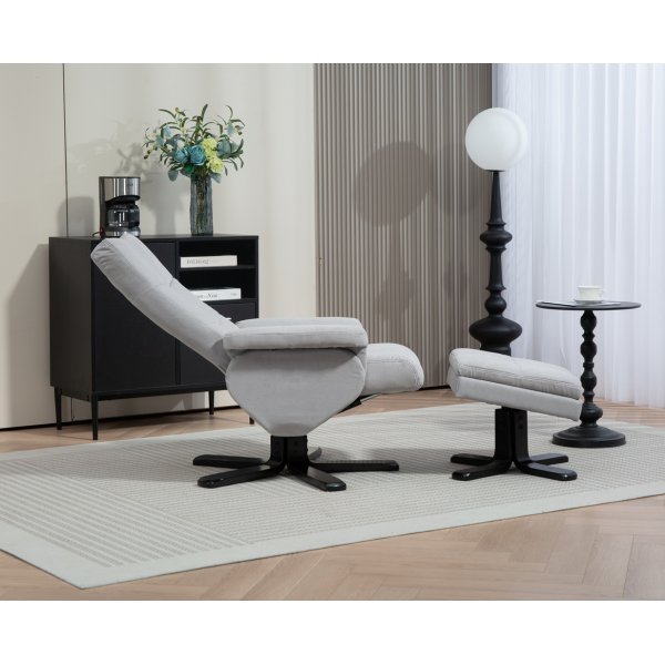 Säädettävä nojatuoli jalkarahilla + Huonekalujen jalat Säädettävä nojatuoli jalkarahilla + Huonekalujen jalat